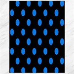 Polka Dots - Dodger Blue on Black Canvas 12  x 16 