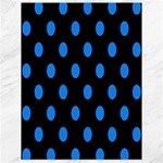 Polka Dots - Dodger Blue on Black Canvas 18  x 24 