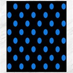 Polka Dots - Dodger Blue on Black Canvas 20  x 24 