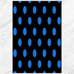 Polka Dots - Dodger Blue on Black Canvas 20  x 30 