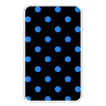 Polka Dots - Dodger Blue on Black Memory Card Reader (Rectangular)