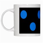 Polka Dots - Dodger Blue on Black Black Mug