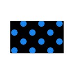 Polka Dots - Dodger Blue on Black Sticker Rectangular (100 pack)