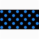 Polka Dots - Dodger Blue on Black 4  x 8  Photo Cards