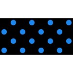 Polka Dots - Dodger Blue on Black YOU ARE INVITED 3D Greeting Card (8x4)