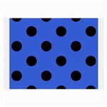 Polka Dots - Black on Royal Blue Large Glasses Cloth (2 Sides)