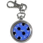 Polka Dots - Black on Royal Blue Key Chain Watch