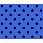 Polka Dots - Black on Royal Blue Collage 8  x 10 