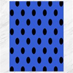 Polka Dots - Black on Royal Blue Canvas 18  x 24 