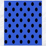 Polka Dots - Black on Royal Blue Canvas 20  x 24 