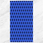 Polka Dots - Black on Royal Blue Canvas 40  x 72 