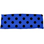Polka Dots - Black on Royal Blue Body Pillow Case (Dakimakura) (One Side)