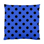Polka Dots - Black on Royal Blue Standard Cushion Case (Two Sides)