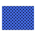 Polka Dots - Black on Royal Blue Double Sided Flano Blanket (Mini)