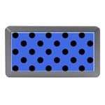 Polka Dots - Black on Royal Blue Memory Card Reader (Mini)