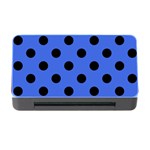 Polka Dots - Black on Royal Blue Memory Card Reader with CF