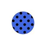 Polka Dots - Black on Royal Blue Golf Ball Marker (4 pack)