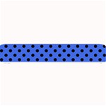 Polka Dots - Black on Royal Blue Small Bar Mat