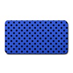 Polka Dots - Black on Royal Blue Medium Bar Mat