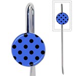 Polka Dots - Black on Royal Blue Book Mark