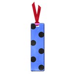 Polka Dots - Black on Royal Blue Small Book Mark