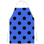 Polka Dots - Black on Royal Blue Full Print Apron