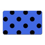 Polka Dots - Black on Royal Blue Magnet (Rectangular)