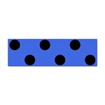 Polka Dots - Black on Royal Blue Sticker Bumper (100 pack)