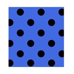 Polka Dots - Black on Royal Blue Greeting Card 4.5  x 6 