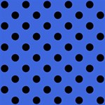 Polka Dots - Black on Royal Blue ScrapBook Page 8  x 8 