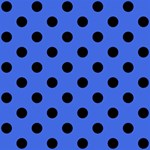Polka Dots - Black on Royal Blue ScrapBook Page 12  x 12 