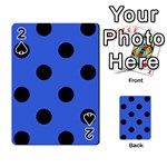 Polka Dots - Black on Royal Blue Playing Cards 54 Designs