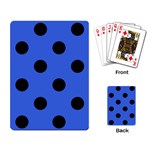 Polka Dots - Black on Royal Blue Playing Cards Single Design