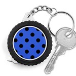 Polka Dots - Black on Royal Blue Measuring Tape