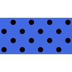 Polka Dots - Black on Royal Blue YOU ARE INVITED 3D Greeting Card (8x4)