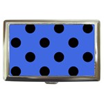 Polka Dots - Black on Royal Blue Cigarette Money Case