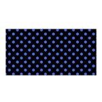 Polka Dots - Royal Blue on Black Satin Wrap