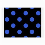 Polka Dots - Royal Blue on Black Large Glasses Cloth