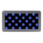 Polka Dots - Royal Blue on Black Memory Card Reader (Mini)