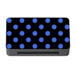 Polka Dots - Royal Blue on Black Memory Card Reader with CF