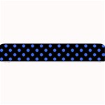 Polka Dots - Royal Blue on Black Small Bar Mat