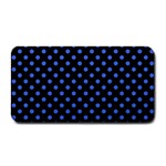 Polka Dots - Royal Blue on Black Medium Bar Mat