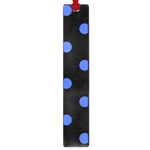 Polka Dots - Royal Blue on Black Large Book Mark