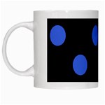 Polka Dots - Royal Blue on Black Black Mug
