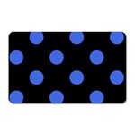 Polka Dots - Royal Blue on Black Magnet (Rectangular)