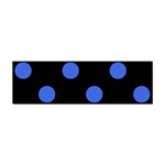 Polka Dots - Royal Blue on Black Sticker Bumper (100 pack)