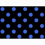 Polka Dots - Royal Blue on Black 5  x 7  Photo Cards