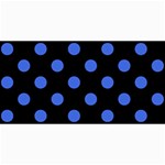 Polka Dots - Royal Blue on Black 4  x 8  Photo Cards