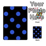 Polka Dots - Royal Blue on Black Multi-purpose Cards (Rectangle)