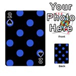Polka Dots - Royal Blue on Black Playing Cards 54 Designs
